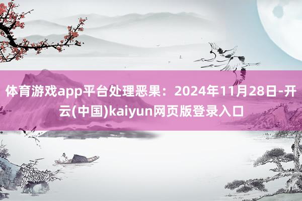 体育游戏app平台处理恶果：2024年11月28日-开云(中国)kaiyun网页版登录入口